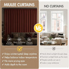 MIULEE Burnt Orange Blackout Curtains 4 Panels Set 72 Inch Length Bedroom | - Image 8