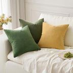 MIULEE Gold Chenille Couch Throw Pillow Covers, 20x20 | Set of 2, Soft - Image 5