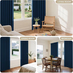 Joydeco Blackout Curtains 96 Inches Long, Thermal Insulated Black Out Curtains - Image 7