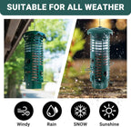 Squirrel Proof Bird Feeder Metal Mesh for Outdoors Hanging,Weight Activated Weatherproof Wild Bird Feeders with Finch Cardinal Chickadee,Large Capacity(Green)
