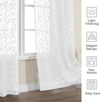 Furman Sheer White Curtains Tiers 36 inch Length, Light Filtering Soft Airy - Image 6