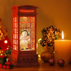 House & Garden Decoration,Christmas Lantern with 8 Pieces of Music,Sparkling Crystal Keep Circling Around The Snowman Families Music Box as a (Snowman)