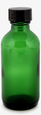 Vivaplex, 12, Green, 2 oz Glass Bottles, with Lids