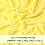 Yellow Fleece Plush Throw Blanket 60"x80"for Couch Sofa Fuzzy Cozy Flannel | - Image 5