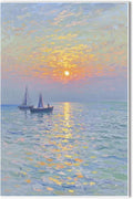 Coastal sailboat scenery poster art decor ocean nautical room decor beautiful sailboat seascape decor suitable for beach villa