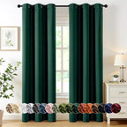 MIULEE Blackout Curtains for Bedroom 2 Panel 40 x 84 Inch Long Hunter Green | by MIULEE
