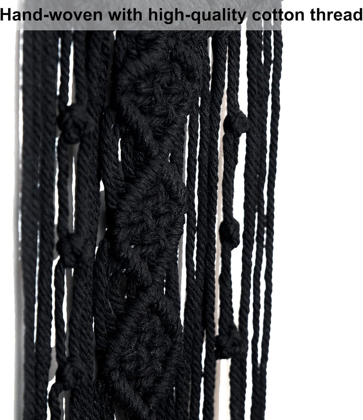 MOONFLY Black Moon Dream Catcher with Handmade Crystal Stone Design Woven Cotton Dream Catchers Boho Macrame Wall Hanging Home Decoration Ornament Craft Gift (Black Crystal Stone Moon)