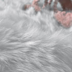 Goolela Faux Sheepskin Fur Rug 4x6 Grey Fluffy Fuzzy Furry Area Rug - Image 5