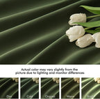 MIULEE Olive Green Back Tab Blackout Curtains 52x108 Inch Long 2 Panels Set | - Image 8