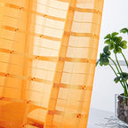 SpaceDresser Check Sheer Curtains 36 Inches Long - Image 2