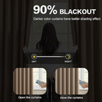 Pinch Pleated Blackout Curtains 120 Inch Long 2 Panels - Image 3