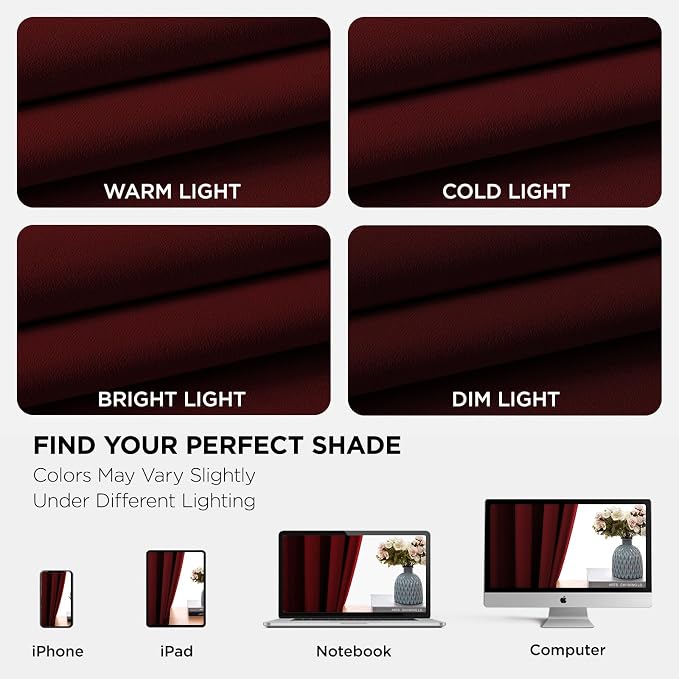 Joydeco Long Blackout Curtains for Bedroom & Living Room 120 Inch 2 Panels | - Image 6