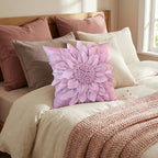 Purple Accent 3D Flower Decorative Throw Pillow Covers - Image 6