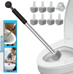Pumice Stone Toilet Bowl Cleaner Toilet Deep Cleaning,Bathroom Cleaner Brush with Long Handle for Remove Hard Water Stains with Toilet Handle+ Pumice Stones