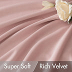 MIULEE Light Pink Velvet Curtains 52x96 inches Luxury Blackout Curtains | - Image 4