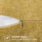 MIULEE Decorative Lumbar Throw Pillow Covers 12x20 Inch Mustard Yellow | 2 Pack - Image 3