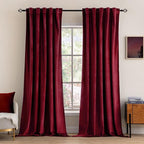MIULEE Velvet Curtains 52x84 inches 2 Panels Burgundy Red Blackout Curtains | by MIULEE