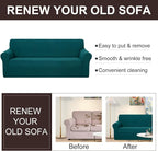 U-NICE HOME Oversized Stretch Loveseat Couch Cover, 1-Piece Sofa cover - Image 5
