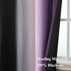 Black and Purple Ombre Blackout Curtains 54 Inch Length | Room Darkening - Image 5