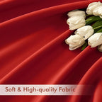 MIULEE Christmas Red Back Tab Blackout Curtains 52x102 Inch Long 2 Panels | Rod - Image 6
