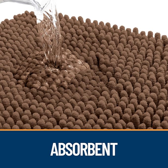 OLANLY Dog Door Mat for Muddy Paws 36x24, Super Absorbent Chenille Mud Mat | - Image 3