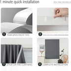 Stick On Blackout Curtains No Drill Required Self Adhesive Window Coverings - Image 3