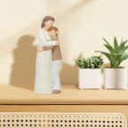 Grandma and Grandson Figurines, Elderly Grandmother and Teen Grandson Statues, Love My Grandma Gift for Mother’s Day Anniversary Birthday Christmas
