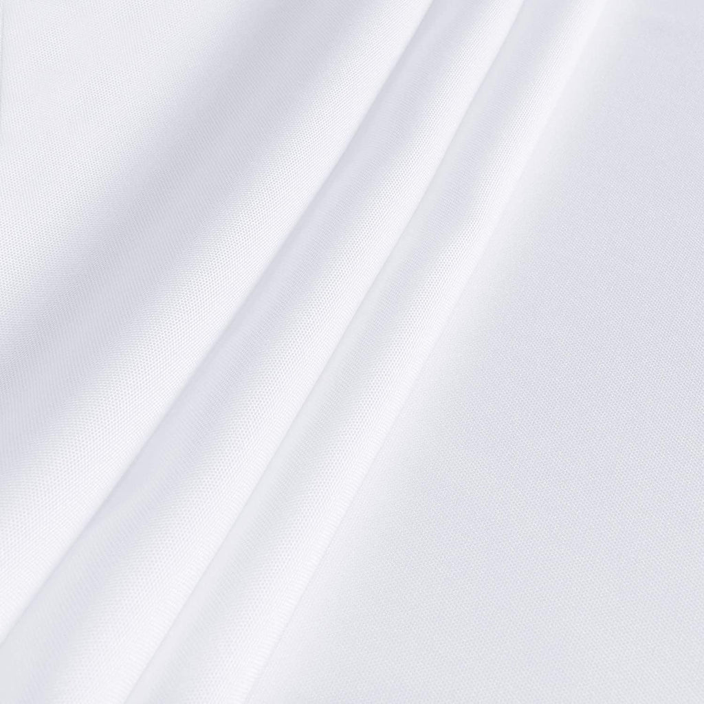 sancua Rectangle Tablecloth - 70 x 108 Inch - Stain and Wrinkle Resistant Washable Polyester Table Cloth, Decorative Fabric Table Cover for Dining Tables, Buffet Parties and Camping, White