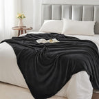 BEDELITE Fleece Blanket Soft Plush King Size Bed Blanket Black 108"x90" | Ultra - Image 5