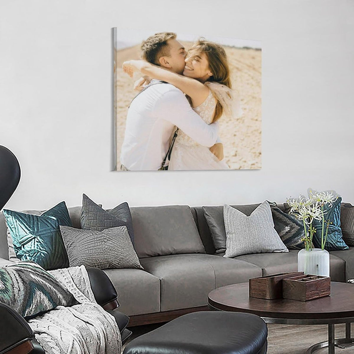YarnArtistry Custom Canvas Prints With Your Photos - Customized Canvas Pictures For Gifts With Personalized Text Or Images(8X8Inch to 28x28Inch)