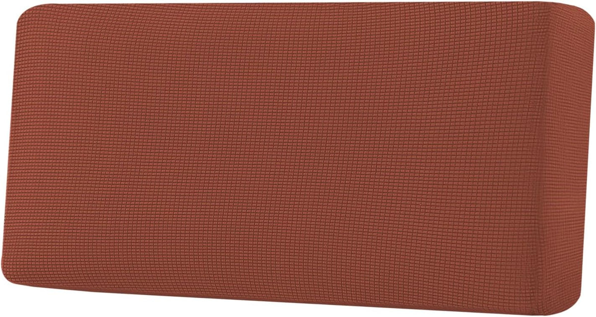 H.VERSAILTEX Super Stretch Individual Seat Cushion Covers Sofa Covers Couch Cushion Covers Slipcover Sets Thick Jacquard Textured Twill Fabric (1 Piece Sofa Cushion Cover, Rust)