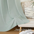 NICETOWN Sage Green Linen Kitchen Curtains 36 inch Length, Decorative Thick - Image 2