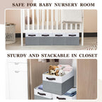 Criusia Large Storage Baskets 8 Pack Versatile Fabric Storage Bins for Closet Cabinet Wardrobe Nursery Pantry | Nursery Organizer Bins for Baby Diaper Toys Clothes | Housewarming Mothers Day Gift