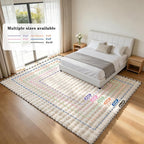 Creamy White Rabbit Plush Rug 8'x10', Fluffy Faux Fur Shaggy Area Rug - Image 9