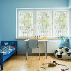 Finnez Frosted Window Film Non-Adhesive, Frosting Privacy Film for Glass Windows, Self Static-Cling Decorative Window Cling for Home Office UV Protection Cross Pattern, 23.6 x 78.7 inches