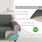 U-NICE HOME 4 Seater Sofa Cover 91''Large Couch Cover, Pet Friendly, Elastic - Image 4