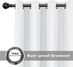 HolidayIdeas 4 Panels Linen Outdoor Curtains for Patio Waterproof White Curtain Panels 95 Inch Length-Wide Weatherproof, Privacy, Outside Curtains for Pergola, Porch, Gazebo-110 Wide x 95" Long