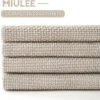MIULEE Soft Decorative Chenille Euro Pillow Covers Cream 24x24 Pack of 4 | - Image 6