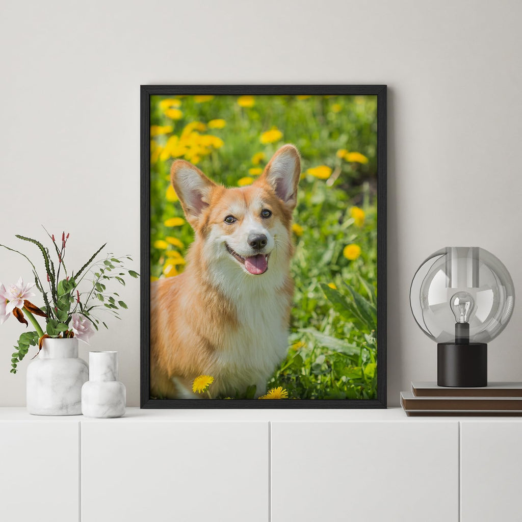NWT Custom Framed Poster Prints with Your Any Photos, Personalized Canvas Pictures for Wall to Print Framed - 12"x16" Black