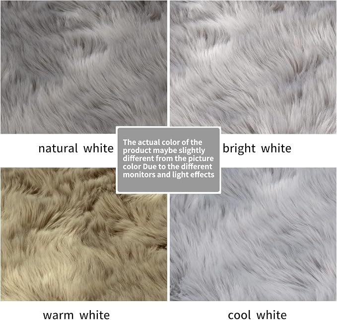 SERISSA 6x9 Fluffy Grey Faux Fur Area Rug - Image 6