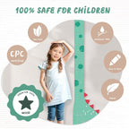 Personalized Name Growth Chart, Dinosaur Wooden Height Chart, Thick Height Measuring Board, Kids Height Tracker for Nursery Decor, Baby Boy Girl Measurement Ruler, Growth Charts Ruler