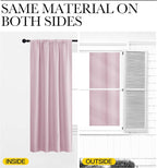 NICETOWN Kitchen Curtains, Short Blackout Drapes, Baby Pink, Thermal Insulated - Image 5