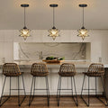 Modern Glass Pendant Lights Dining Room Chandeliers Lighting for Kitchen Island Light Fixture Hanging Light with Warm Light Bulb