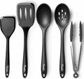 Silicone Cooking Utensils Set, Heat Resistant and large Non Stick Spatulas & Spoons for Kitchen, Ideal BPA Free Kitchen Turners for Frying, Mixing,Serving,Draining,Turning