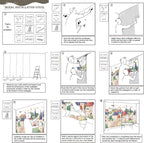 AFZEVEB-Cartoon Watercolor House Nursery Wallpaper Wall murals for Kids Room 159"x107" (Not Peel and Stick)