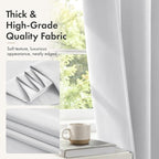 MIULEE 4 Panel Set Short Blackout Curtains 54 Inch Long Greyish White | Thermal - Image 6