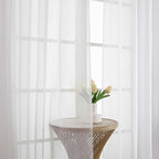 Chyhomenyc White Sheer Curtains 78 Inches Long 2 Panels Set - Image 9