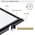 MCS Trendsetter Movie Poster Frame 27x40 Black High-Gloss, Vertical & Horizontal Wall Hanging Large Picture Frame for Photos, Artwork & Custom Posters (1-Pack)