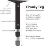 Factory Direct Partners FDP Rectangle Activity School and Classroom Kids Table (30 x 72 inch), Chunky Toddler Leg, Adjustable Height 15-24 inches - Maple Top and Maple Edge