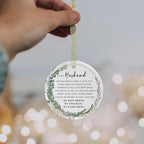 Husband Ornaments 2025 Husband Christmas Ornament Forever Best Ever Gift Double-Sided Printing Ceramic(2.9"